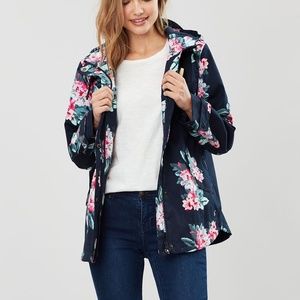 NWT Joules Floral Print Waterproof Rain jacket